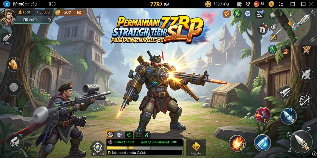 Screenshot gameplay 77RP menunjukkan aksi pertempuran yang seru.