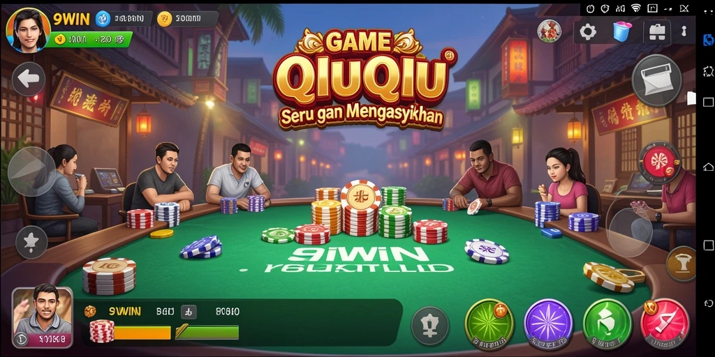 Tampilan gameplay seru dari 9WIN dengan kartu QiuQiu.