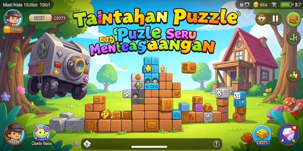 Screenshot gameplay C0077 yang menampilkan tantangan puzzle menarik.