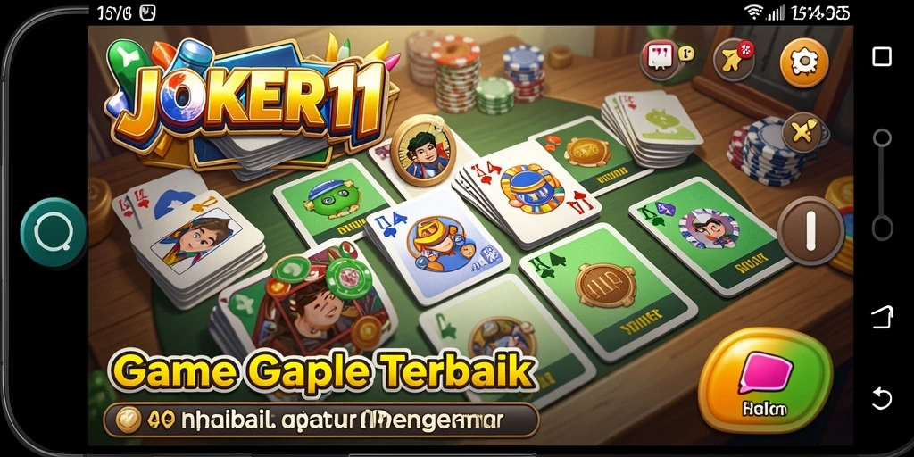 Tampilan permainan Gaple yang seru dan interaktif di JOKER11.