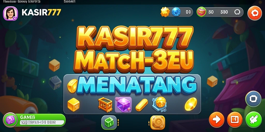 Tangkapan layar KASIR777 menampilkan suasana permainan Match-3 yang seru.
