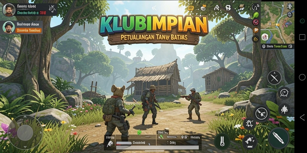 Tangkapan layar gameplay KLUBIMPIAN dengan petualangan yang seru.