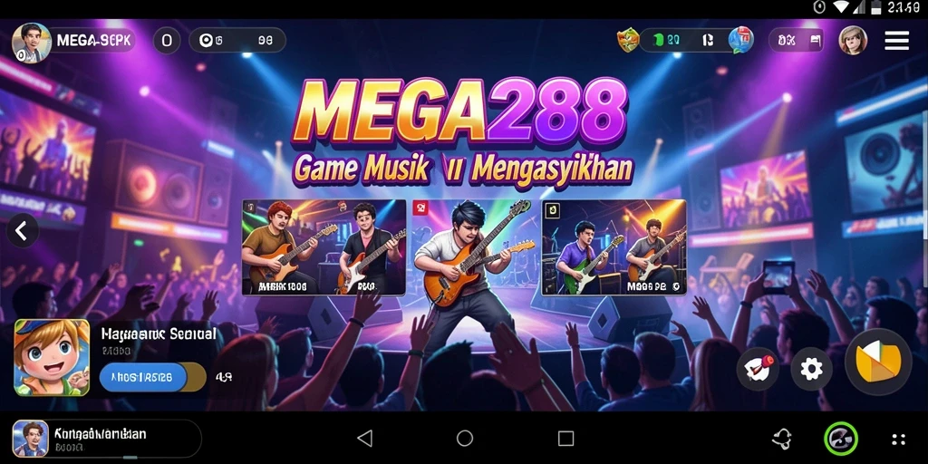 Screenshot gameplay yang menampilkan serunya bermain musik di MEGA288.