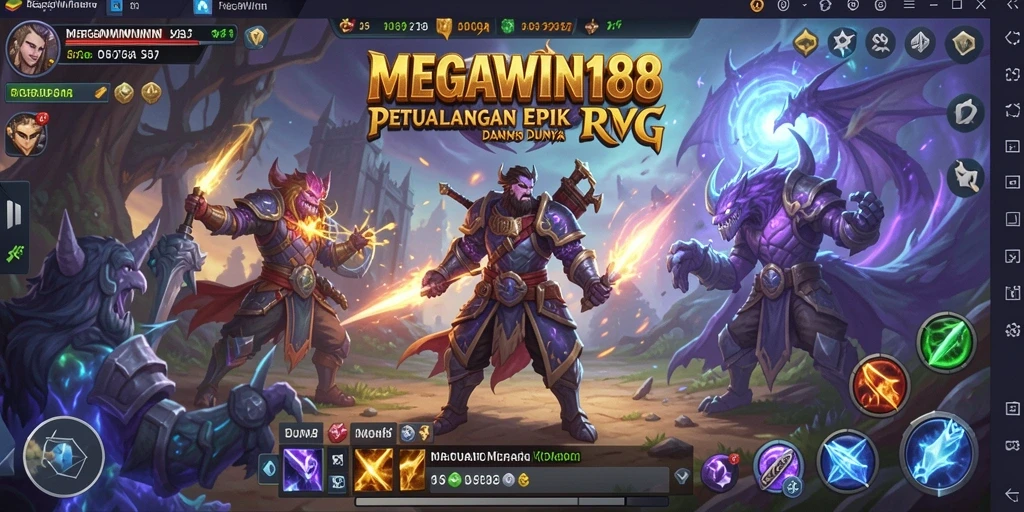 Gambaran gameplay menakjubkan dari MEGAWIN188 di dunia RPG.