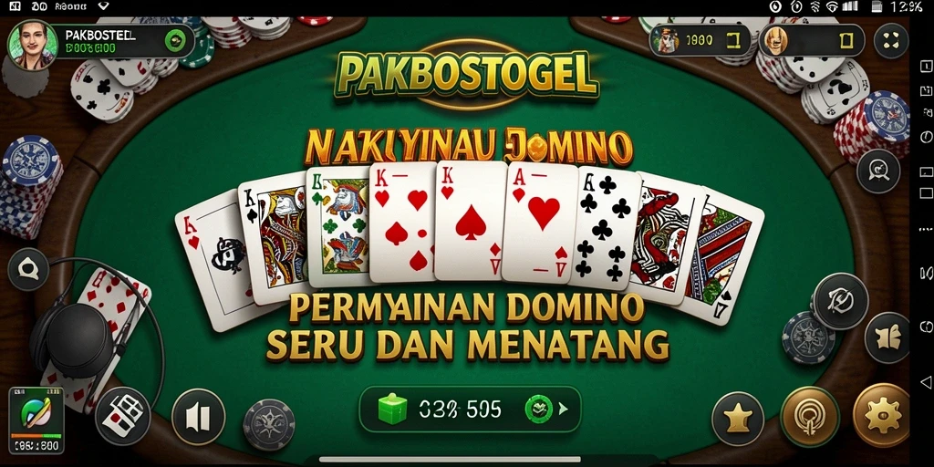 Gameplay seru PAKBOSTOGEL yang menampilkan permainan Domino.