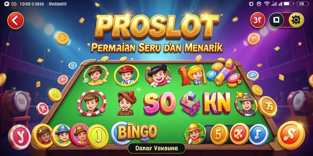 Gameplay seru dalam aplikasi Bingo PROSLOT