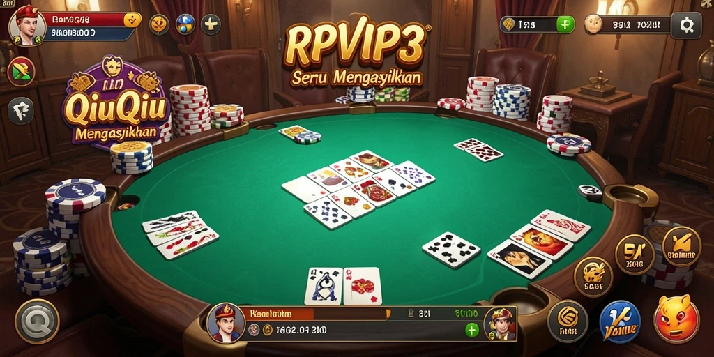 Tangkapan layar RPVIP3 menampilkan aksi permainan QiuQiu yang mendebarkan.